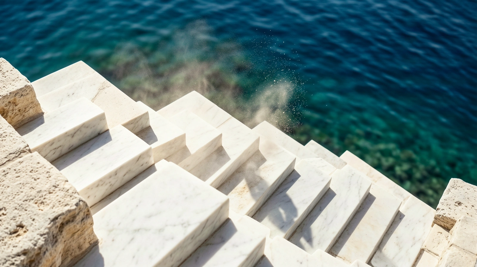 Limestone texture under Greek sun